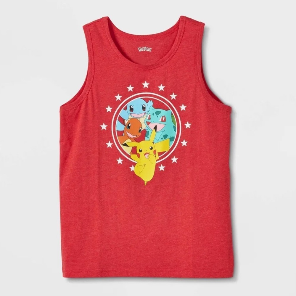 Pokémon Red Tank Kids Sz L